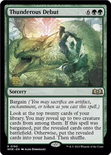 Thunderous Debut (190), Prerelease Cards — Magic card price