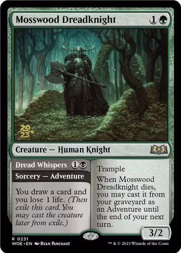 Mosswood Dreadknight (231), Prerelease Cards — Magic card price