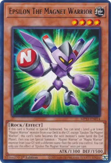Epsilon The Magnet Warrior (MP23-EN014), 25th Anniversary Tin: Dueling Heroes Mega Pack — Yu-Gi-Oh! card price