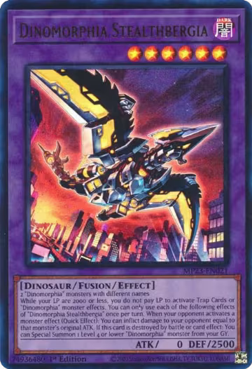 Dinomorphia Stealthbergia (MP23-EN021), 25th Anniversary Tin: Dueling Heroes Mega Pack — Yu-Gi-Oh! card price