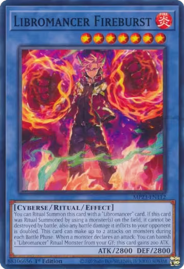 Libromancer Fireburst (MP23-EN112), 25th Anniversary Tin: Dueling Heroes Mega Pack — Yu-Gi-Oh! card price