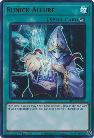 Runick Allure (MP23-EN240), 25th Anniversary Tin: Dueling Heroes Mega Pack — Yu-Gi-Oh! card price