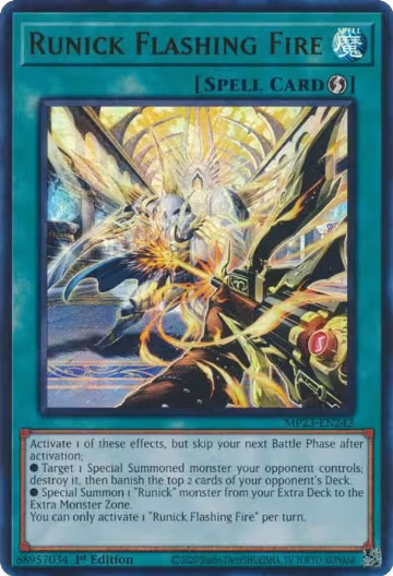 Runick Flashing Fire (MP23-EN242), 25th Anniversary Tin: Dueling Heroes Mega Pack — Yu-Gi-Oh! card price