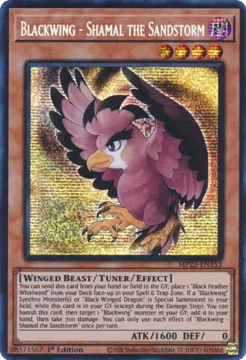 Blackwing - Shamal the Sandstorm (MP23-EN153), 25th Anniversary Tin: Dueling Heroes Mega Pack — Yu-Gi-Oh! card price