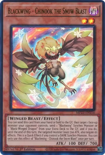 Blackwing - Chinook the Snow Blast (MP23-EN154), 25th Anniversary Tin: Dueling Heroes Mega Pack — Yu-Gi-Oh! card price