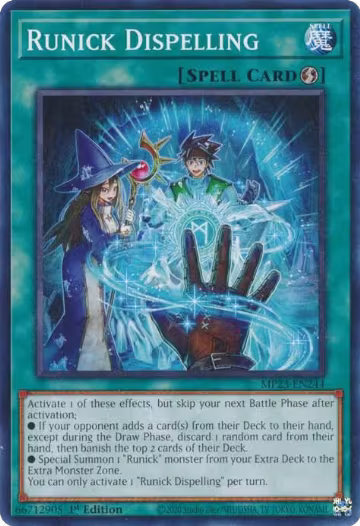 Runick Dispelling (MP23-EN244), 25th Anniversary Tin: Dueling Heroes Mega Pack — Yu-Gi-Oh! card price