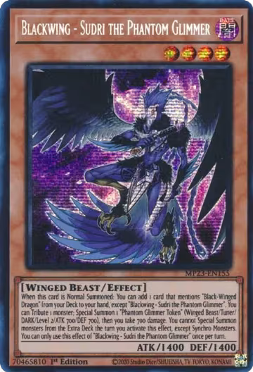 Blackwing - Sudri the Phantom Glimmer (MP23-EN155), 25th Anniversary Tin: Dueling Heroes Mega Pack — Yu-Gi-Oh! card price