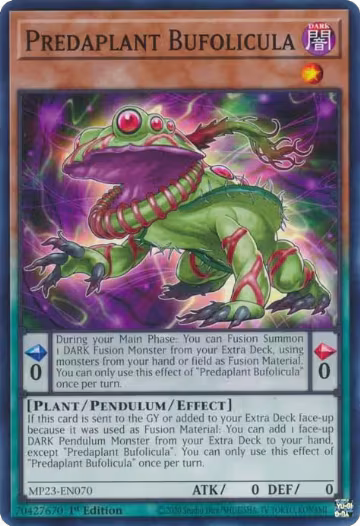 Predaplant Bufolicula (MP23-EN070), 25th Anniversary Tin: Dueling Heroes Mega Pack — Yu-Gi-Oh! card price