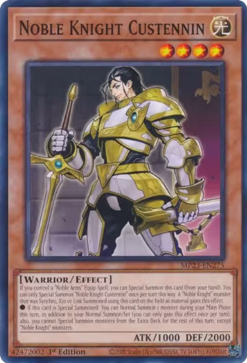 Noble Knight Custennin (MP23-EN275), 25th Anniversary Tin: Dueling Heroes Mega Pack — Yu-Gi-Oh! card price