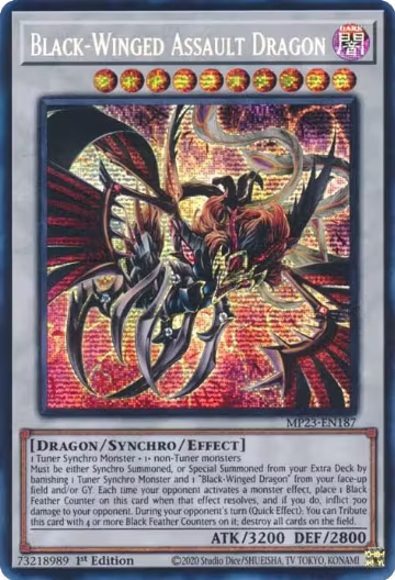 Black-Winged Assault Dragon (MP23-EN187), 25th Anniversary Tin: Dueling Heroes Mega Pack — Yu-Gi-Oh! card price