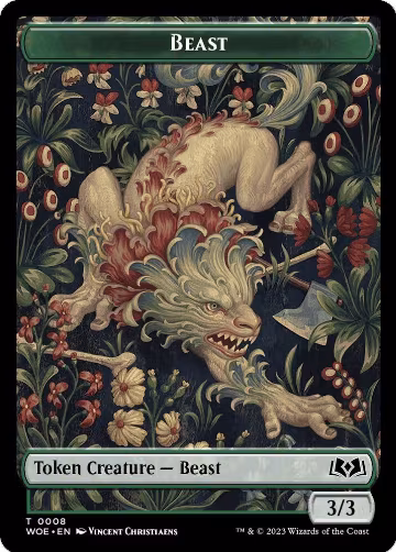 Beast // Food (0012) Double-Sided Token (8 // 12), Wilds of Eldraine — Magic card price
