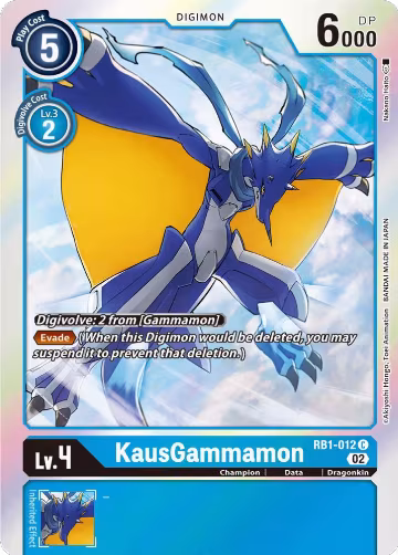 KausGammamon (RB1-012 C), Resurgence Booster — Digimon card price