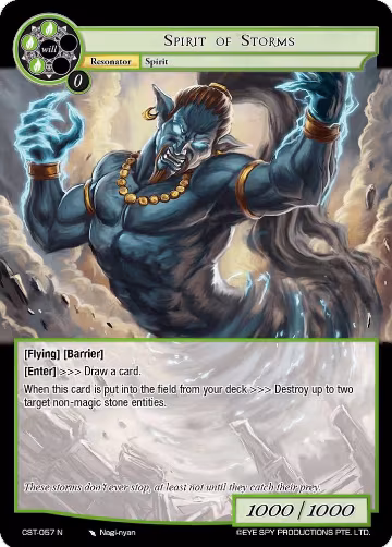 Spirit of Storms (CST-057 N), Clash of the Star Trees — Force of Will card price