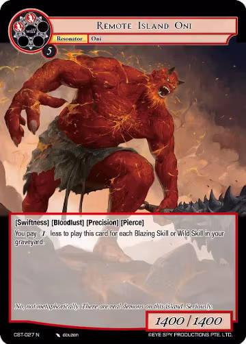 Remote Island Oni (CST-027 N), Clash of the Star Trees — Force of Will card price