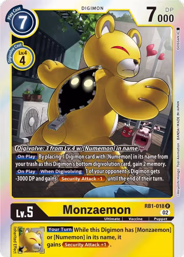 Monzaemon (RB1-018 R), Resurgence Booster — Digimon card price