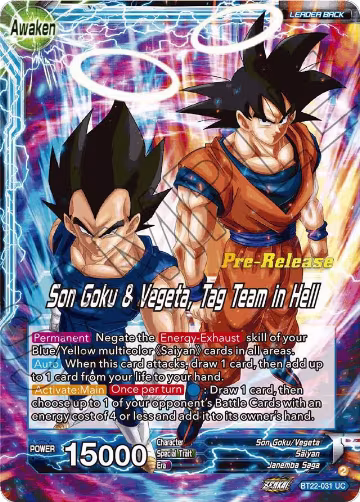 Son Goku // Son Goku & Vegeta, Tag Team in Hell (BT22-031) — card price