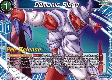 Demonic Blade (BT22-036), Critical Blow Pre-Release Cards — DB Super card price