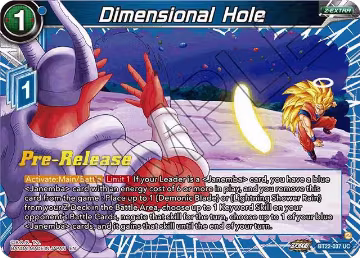 Dimensional Hole (BT22-037), Critical Blow Pre-Release Cards — DB Super card price