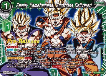 Family Kamehameha, Emotions Delivered (BT22-059), Critical Blow Pre-Release Cards — DB Super card price