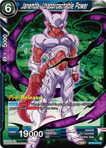 Janemba, Unapproachable Power (BT22-045), Critical Blow Pre-Release Cards — DB Super card price