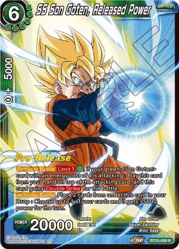 SS Son Goten, Released Power (BT22-068), Critical Blow Pre-Release Cards — DB Super card price