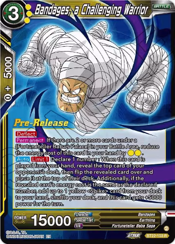 Bandages, a Challenging Warrior (BT22-103), Critical Blow Pre-Release Cards — DB Super card price