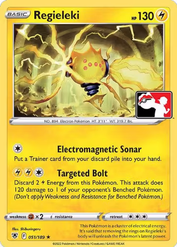 Regieleki - 051/189 (051/189), Prize Pack Series Cards — Pokémon card price