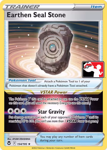 Earthen Seal Stone - 154/195 (154/195), Prize Pack Series Cards — Pokémon card price