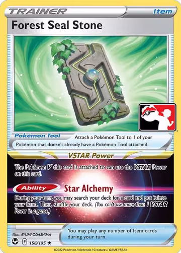 Forest Seal Stone - 156/195 (156/195), Prize Pack Series Cards — Pokémon card price