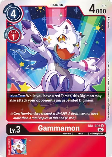 Gammamon - RB1-006 (RB1-006 R), Resurgence Booster — Digimon card price