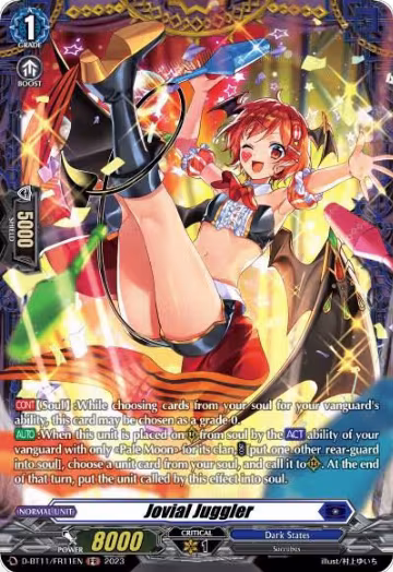 Jovial Juggler (FR) (D-BT11/FR11EN), D-BT11: Clash of the Heroes — Vanguard card price