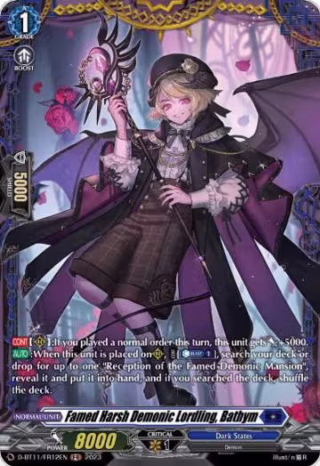 Famed Harsh Demonic Lordling, Bathym (FR) (D-BT11/FR12EN), D-BT11: Clash of the Heroes — Vanguard card price