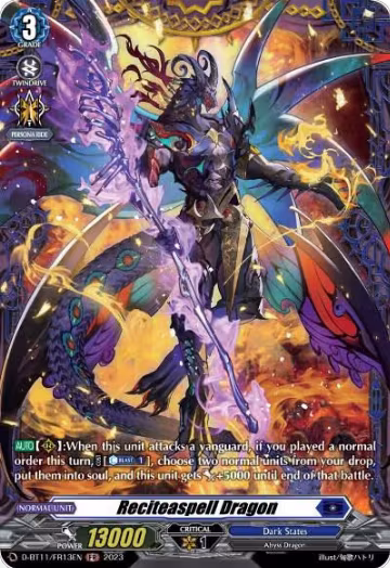 Reciteaspell Dragon (FR) (D-BT11/FR13EN), D-BT11: Clash of the Heroes — Vanguard card price