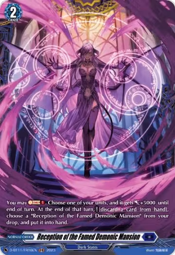 Reception of the Famed Demonic Mansion (FR) (D-BT11/FR16EN), D-BT11: Clash of the Heroes — Vanguard card price