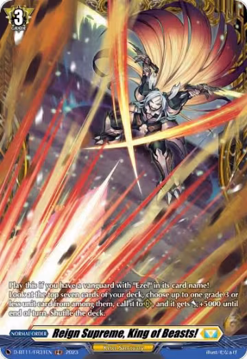 Reign Supreme, King of Beasts! (FR) (D-BT11/FR31EN), D-BT11: Clash of the Heroes — Vanguard card price