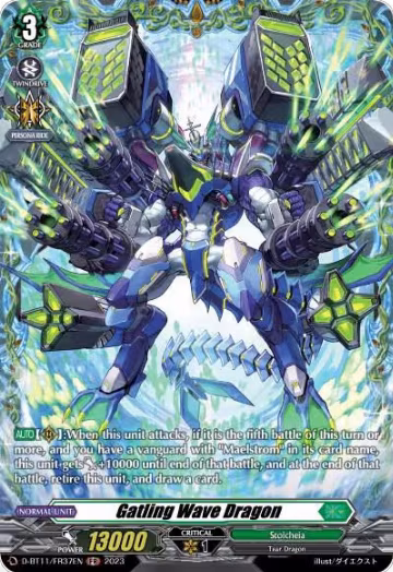 Gatling Wave Dragon (FR) (D-BT11/FR37EN), D-BT11: Clash of the Heroes — Vanguard card price