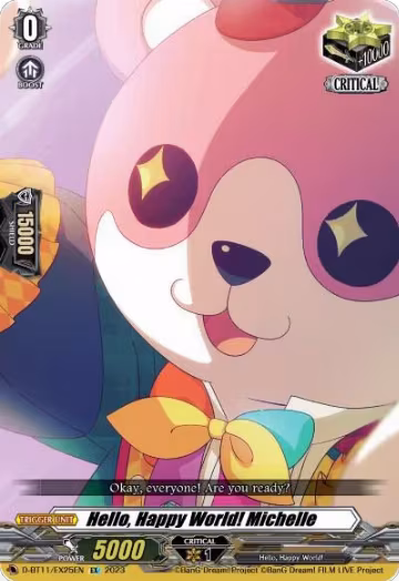 Hello, Happy World! Michelle (D-BT11/EX25EN), D-BT11: Clash of the Heroes — Vanguard card price