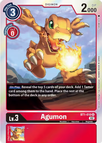 Agumon - BT1-010 (Resurgence Booster Reprint) (BT1-010 R), Resurgence Booster — Digimon card price
