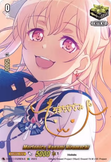 Morfonica, Nanami Hiromachi (Signature) (D-BT11/EX28EN-S), D-BT11: Clash of the Heroes — Vanguard card price