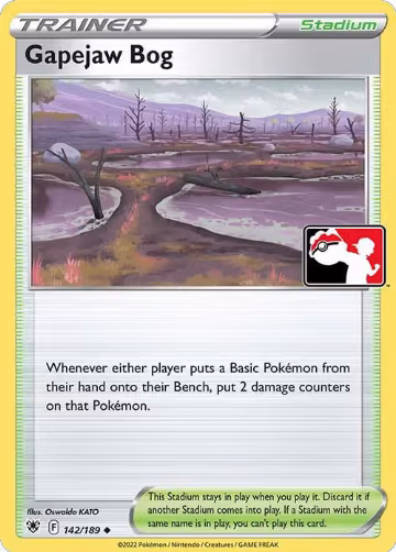 Gapejaw Bog - 142/189 (142/189), Prize Pack Series Cards — Pokémon card price