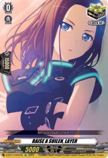 RAISE A SUILEN, LAYER (D-BT11/EX31EN), D-BT11: Clash of the Heroes — Vanguard card price
