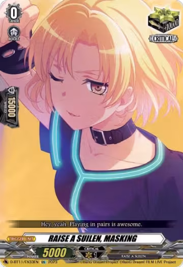 RAISE A SUILEN, MASKING (D-BT11/EX33EN), D-BT11: Clash of the Heroes — Vanguard card price