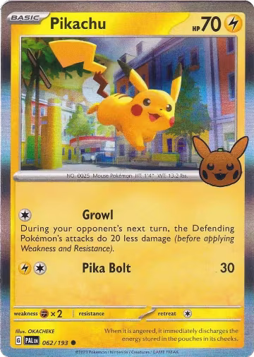 Pikachu (062/193) — card price