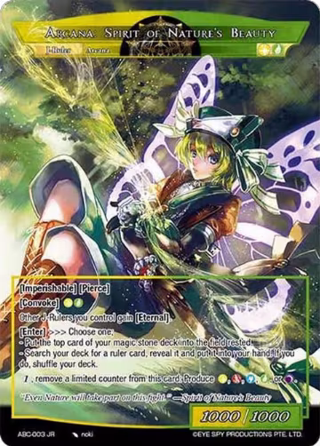 Arcana: Elven Wind Sorceress // Arcana: Spirit of Nature's Beauty (ABC-003 JR), Arcana Battle Colosseum — Force of Will card price
