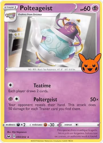 Polteageist (090/202), Trick or Trade BOOster Bundle 2023 — Pokémon card price