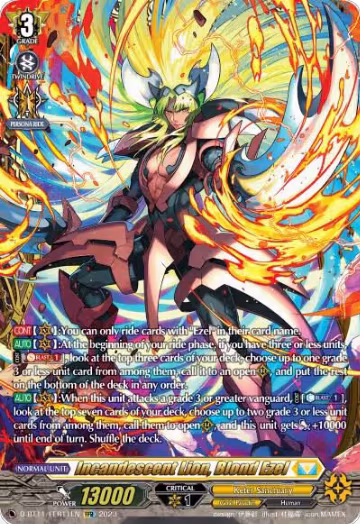 Incandescent Lion, Blond Ezel (FFR) (D-BT11/FFR11EN), D-BT11: Clash of the Heroes — Vanguard card price