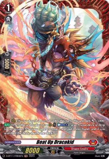 Beat Up Dracokid (FR) (D-BT11/FR04EN), D-BT11: Clash of the Heroes — Vanguard card price