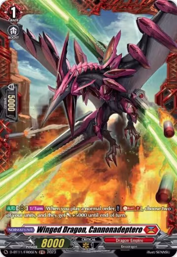 Winged Dragon, Cannonadeptero (FR) (D-BT11/FR06EN), D-BT11: Clash of the Heroes — Vanguard card price