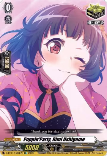 Poppin'Party, Rimi Ushigome (D-BT11/EX03EN), D-BT11: Clash of the Heroes — Vanguard card price