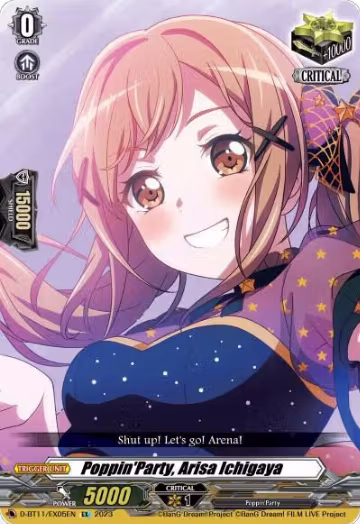 Poppin'Party, Arisa Ichigaya (D-BT11/EX05EN), D-BT11: Clash of the Heroes — Vanguard card price